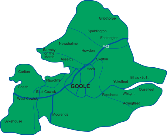 Goole Direct distribution map